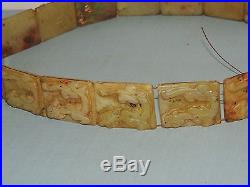 Antique Carved Chinese Dragon Belt / Jade Soapstone