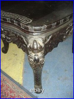Antique Carved Serpent Dragon Chair rm