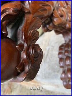 Antique Carved Wooden Chinese Dragon Corbels Brackets Architectural Salvage Pair