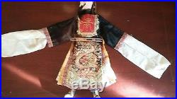 Antique Chinese 0pera Doll /Gold Threaded Silk Embroidery, Large 23 / Dragon