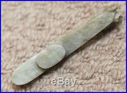 Antique Chinese 18th century or earlier jade dragon belt hook Qing, Ming, SUPERB