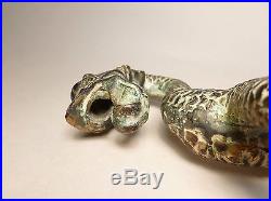 Antique Chinese 19th/20th Century Bronze Brush Rest Archistic Dragon Form LARGE