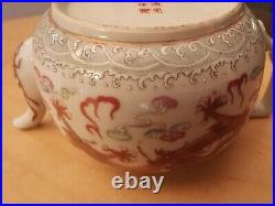 Antique Chinese 19th Guangxu Dragon Porcelain wine teapot