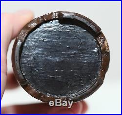 Antique Chinese Bamboo lacquered five clawed dragon brush pot, scholars, QING
