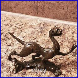 Antique Chinese Bronze Chilong Dragon Brush Rest