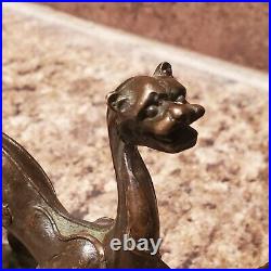 Antique Chinese Bronze Chilong Dragon Brush Rest