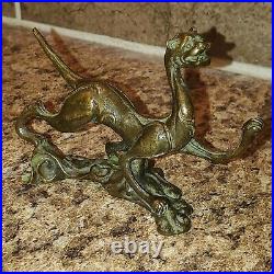 Antique Chinese Bronze Chilong Dragon Brush Rest