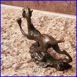 Antique Chinese Bronze Chilong Dragon Brush Rest