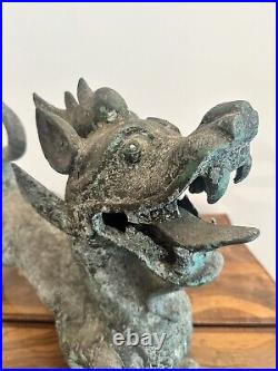 Antique Chinese Bronze Dragon Sculpture