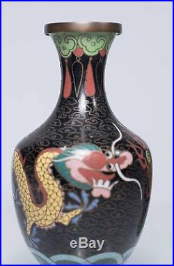 Antique Chinese Cloisonné Dragon Vases, Matching & In Excellent Condition! FINE