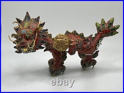 Antique Chinese Cloisonne Five Clawed Dragon 20th Century