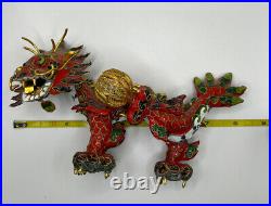 Antique Chinese Cloisonne Five Clawed Dragon 20th Century