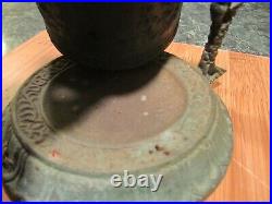 Antique Chinese Dragon Bell or Gong on Stand Very Nice Old Patina