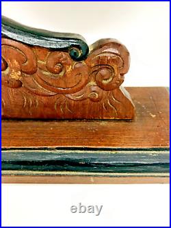 Antique Chinese Dragon Table Gong Hand Carved Brass Gong & Mallet Chinoiserie
