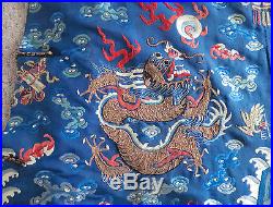 Antique Chinese Embroidered Imperial Dragon Robe