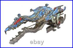 Antique Chinese Export Kingfisher Dragon Silver Pin