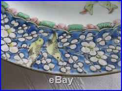 Antique Chinese Export Porcelain Unique Plates with Children and a Dragon Kite