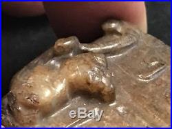 Antique Chinese Jade buckle with dragons 17th Century or earlier Rare OLD