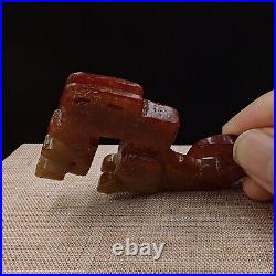 Antique Chinese Jade carved dragon pattern Qin jade pendant