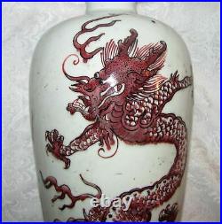 Antique Chinese Kangxi Style Dragon Vase