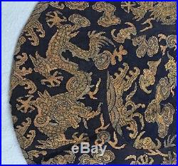 Antique Chinese Kesi Embroidered Dragon Robe Sections Tapestry Badge Panel
