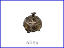 Antique Chinese Metal Lidded Dragon Jar