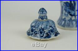 Antique Chinese Porcelain Blue & white Vase, Kangxi 1662-1722 dragon handles
