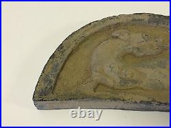 Antique Chinese Poss. Ancient Terra Cotta Temple Roof Tile Dragon Foo Dog Fire