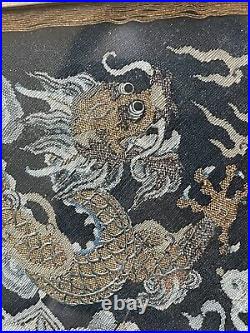 Antique Chinese Qing Dynasty Dragon Silk Robe China Asian