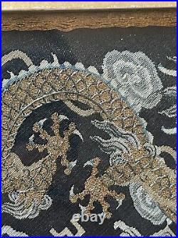 Antique Chinese Qing Dynasty Dragon Silk Robe China Asian