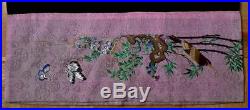 Antique Chinese Qing Dynasty Dragons Woven & Embordered Satin Silk Sumer Robe
