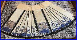 Antique Chinese Qing Dynasty Hand Embroidery Skirt Gold Threaten Dragon