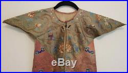 Antique Chinese Qing Imperial Court Dragon Robe Silk