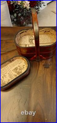 Antique Chinese Rice Tiffin Carrier Dragons Chasing Flaming Pearl Design