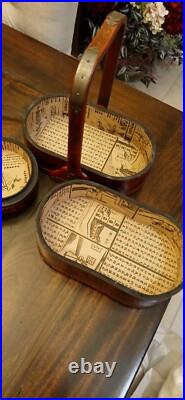 Antique Chinese Rice Tiffin Carrier Dragons Chasing Flaming Pearl Design
