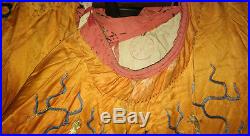 Antique Chinese Silk Gold Dragon Robe Embroidered Ching Qing 19thc Opera Theater