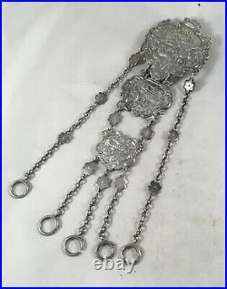 Antique Chinese Silver Chatelaine By Wang Hing 91g BZX