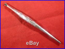 Antique Chinese Silver Quill Holder Or Dip Pen With Dragon Design
