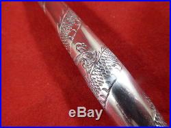 Antique Chinese Silver Quill Holder Or Dip Pen With Dragon Design