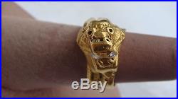 Antique Chinese Solid 22k Gold Women's Dragon Ring