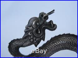 Antique Chinese Sterling Dragon Sculpture