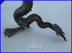 Antique Chinese Sterling Dragon Sculpture