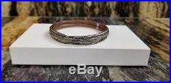 Antique Chinese Sterling Silver Double Bamboo Bangle Bracelet Phoenix Dragon