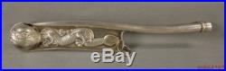 Antique Chinese Sterling Silver Dragon Bosun's Boatswain's Pipe, Call, Whistle