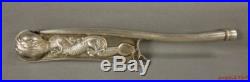 Antique Chinese Sterling Silver Dragon Bosun's Boatswain's Pipe, Call, Whistle