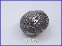 Antique Chinese Sterling Silver Hat Pin Brooch Hatpin Dragon (2)