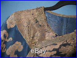 Antique Chinese Summer Gauze Dragon Embroidery Court Robe