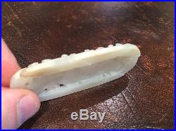 Antique Chinese Yuan Pierced/Openwork Carved Jade Plaque Dragon Art Imperial