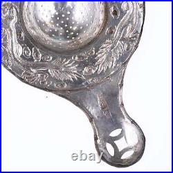 Antique Chinese silver Dragon repousse tea strainer