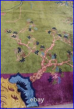 Antique Dragon Art Deco Chinese Carpet, 8'9 x 11'6 #17172